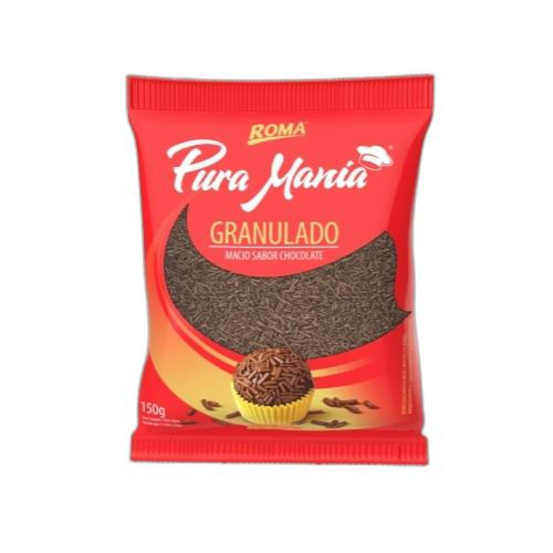 Detalhes do produto Choc Granulado Pura Mania 150Gr Roma Ao Leite