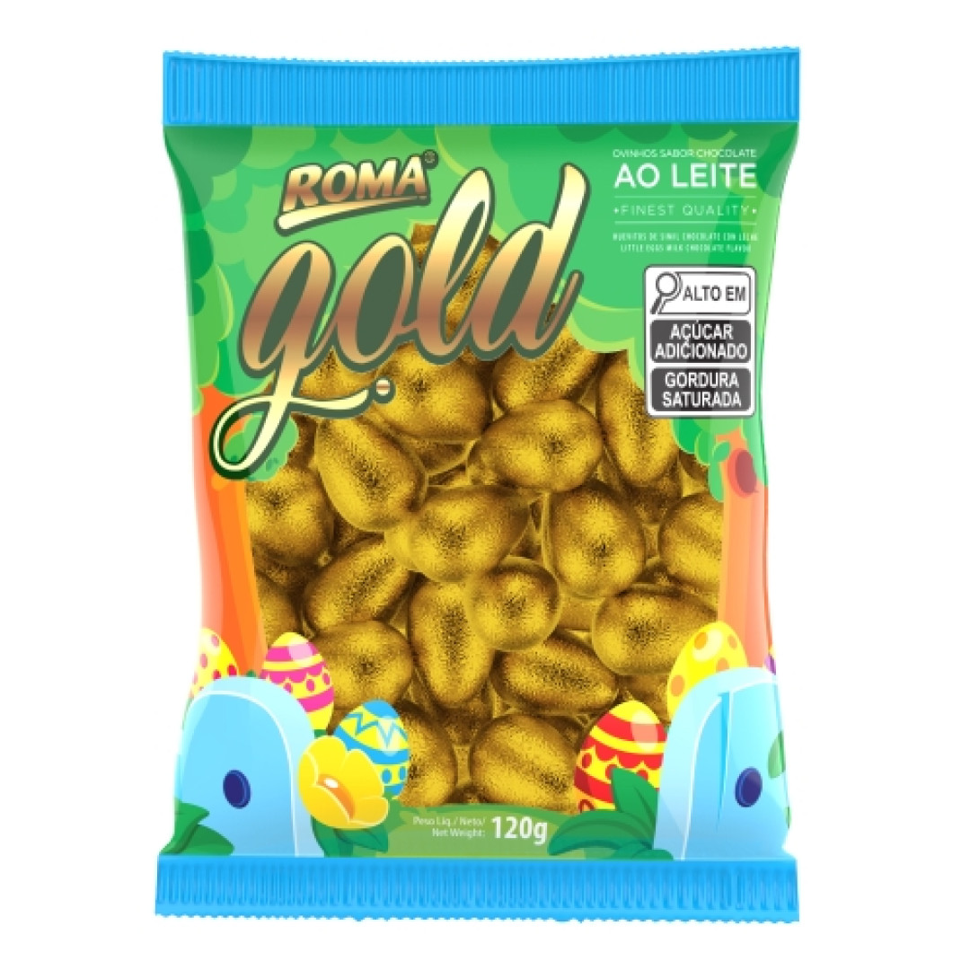 Detalhes do produto Ovinhos Gold 120Gr Roma Ao Leite