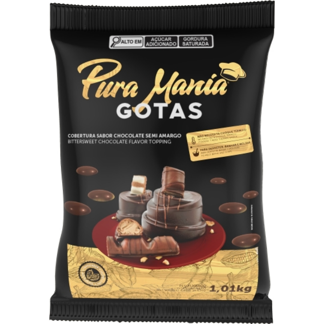 Detalhes do produto Cobert Gotas Pura Mania 1,01Kg Roma Semi Amargo