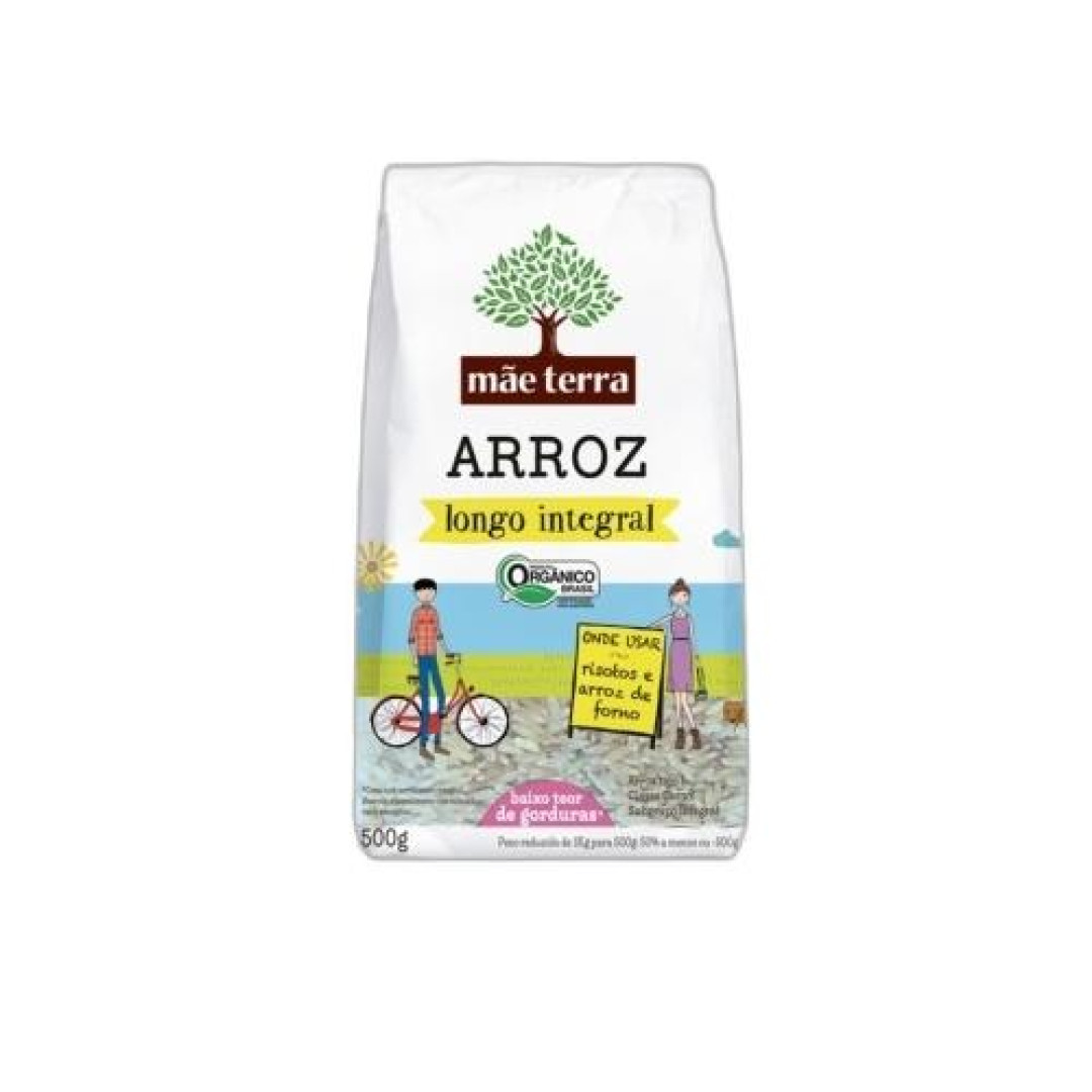 Detalhes do produto Arroz Org Integral Longo 500Gr Mae Terra Graos