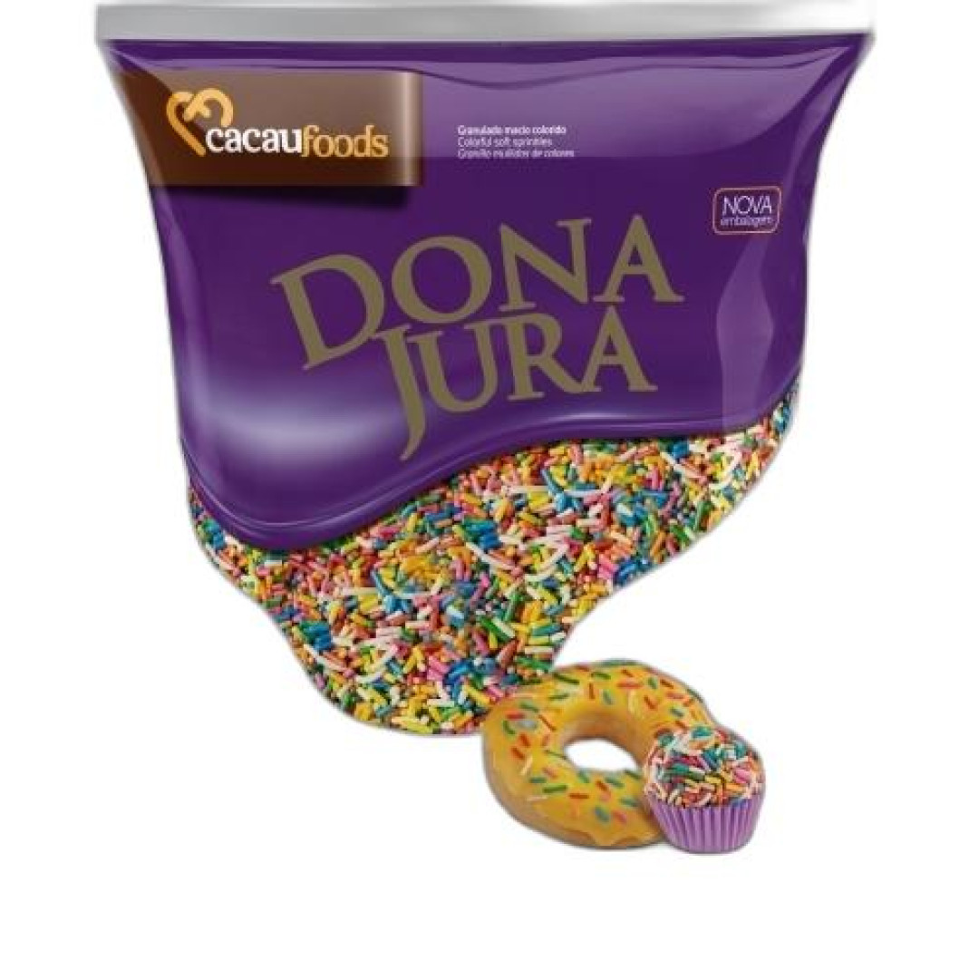 Detalhes do produto Choc Granulado Macio 1,005Kg Dona Jura Colorido