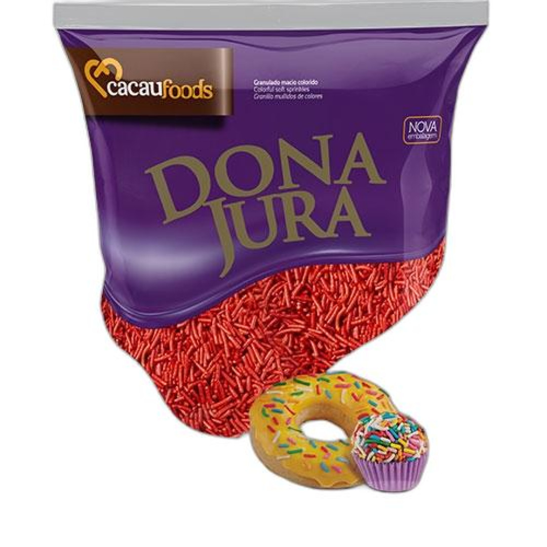 Detalhes do produto Choc Granulado Macio 500Gr Cacau Foods Vermelho