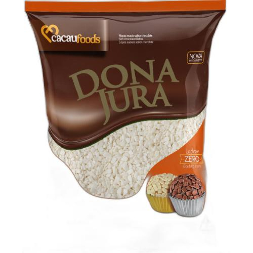 Detalhes do produto Flocos Gourmet Macio Pc 500Gr Dona Jura Choc Bco