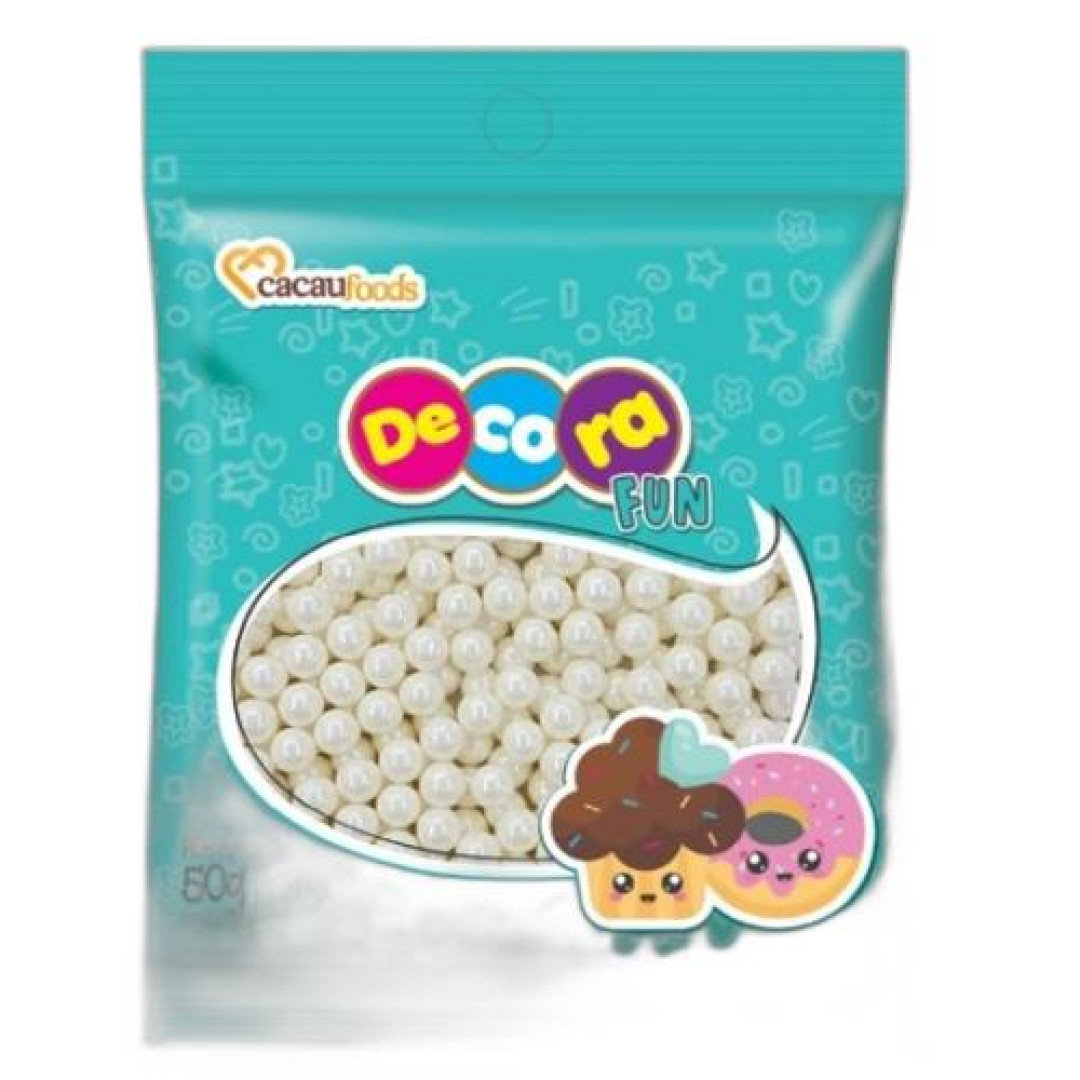 Detalhes do produto Confeito Decora Fun Big 50G Cacau Foods Perola