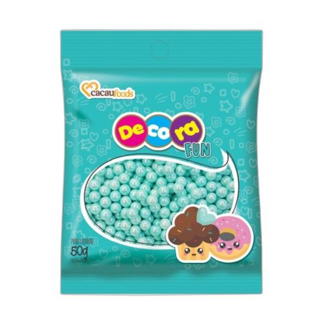 Detalhes do produto Confeito Decora Fun Big 50G Cacau Foods Azul