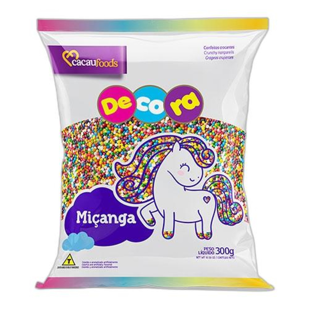 Detalhes do produto Confeito Micanga Color 300G Cacau Foods Colorido