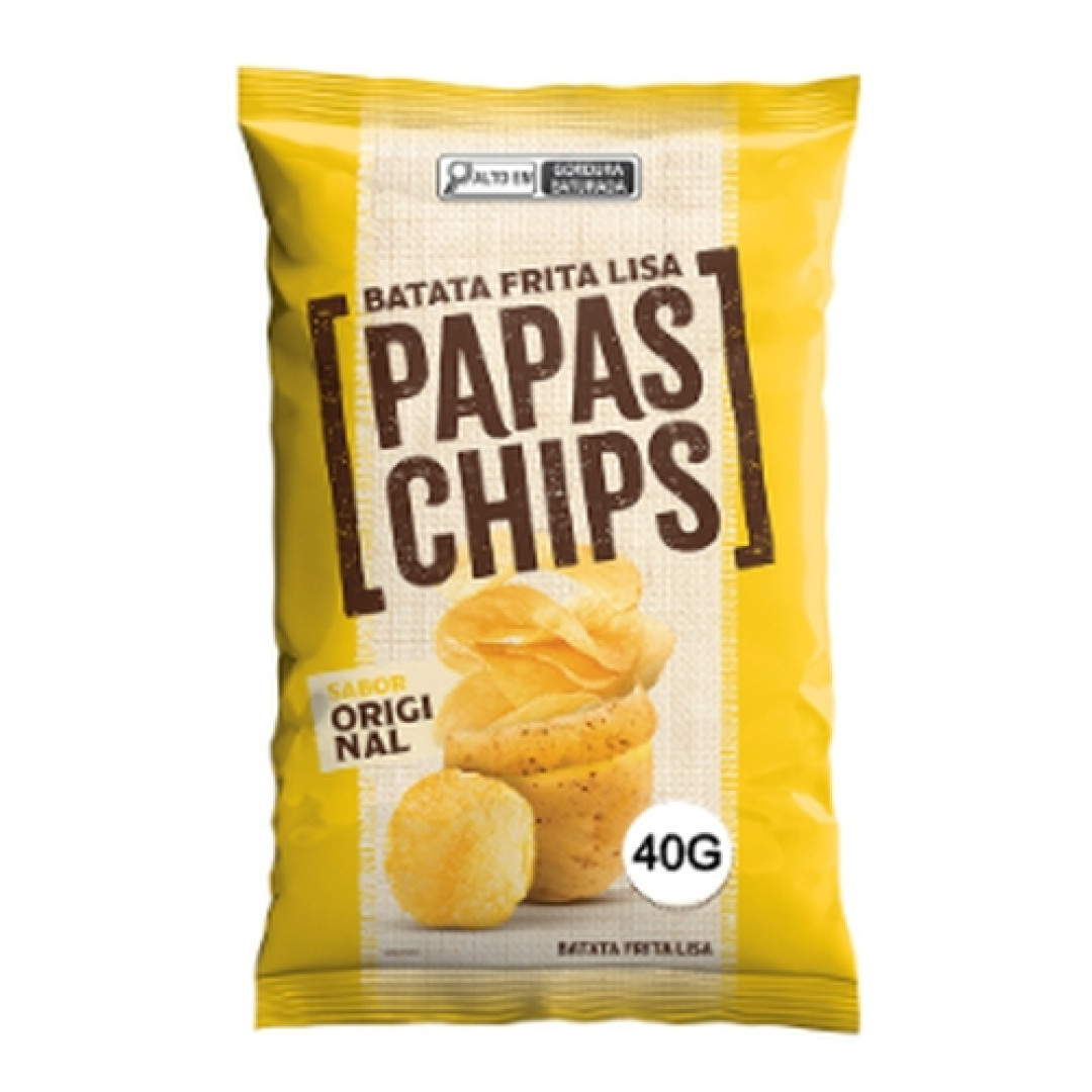 Detalhes do produto Batata Papas Chips 40Gr Milho De Ouro Original