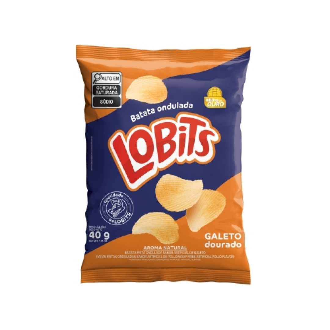 Detalhes do produto Batata Ondulada Lobits 40Gr Milho Ouro Galeto