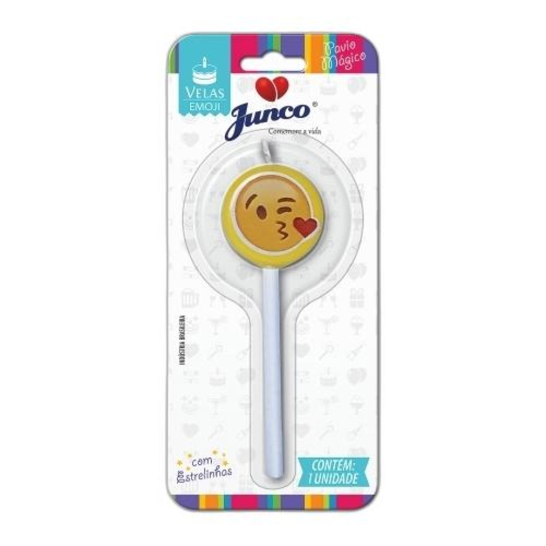 Detalhes do produto X Vela Emoji Beijinho Junco  .