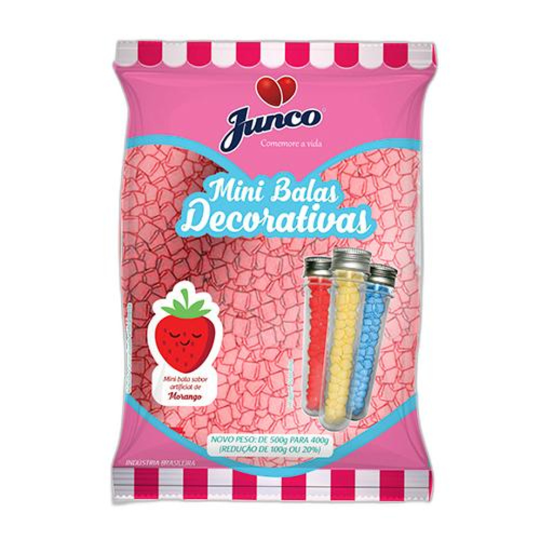 Detalhes do produto X Bala Mini Decorativa 400Gr Junco Morango