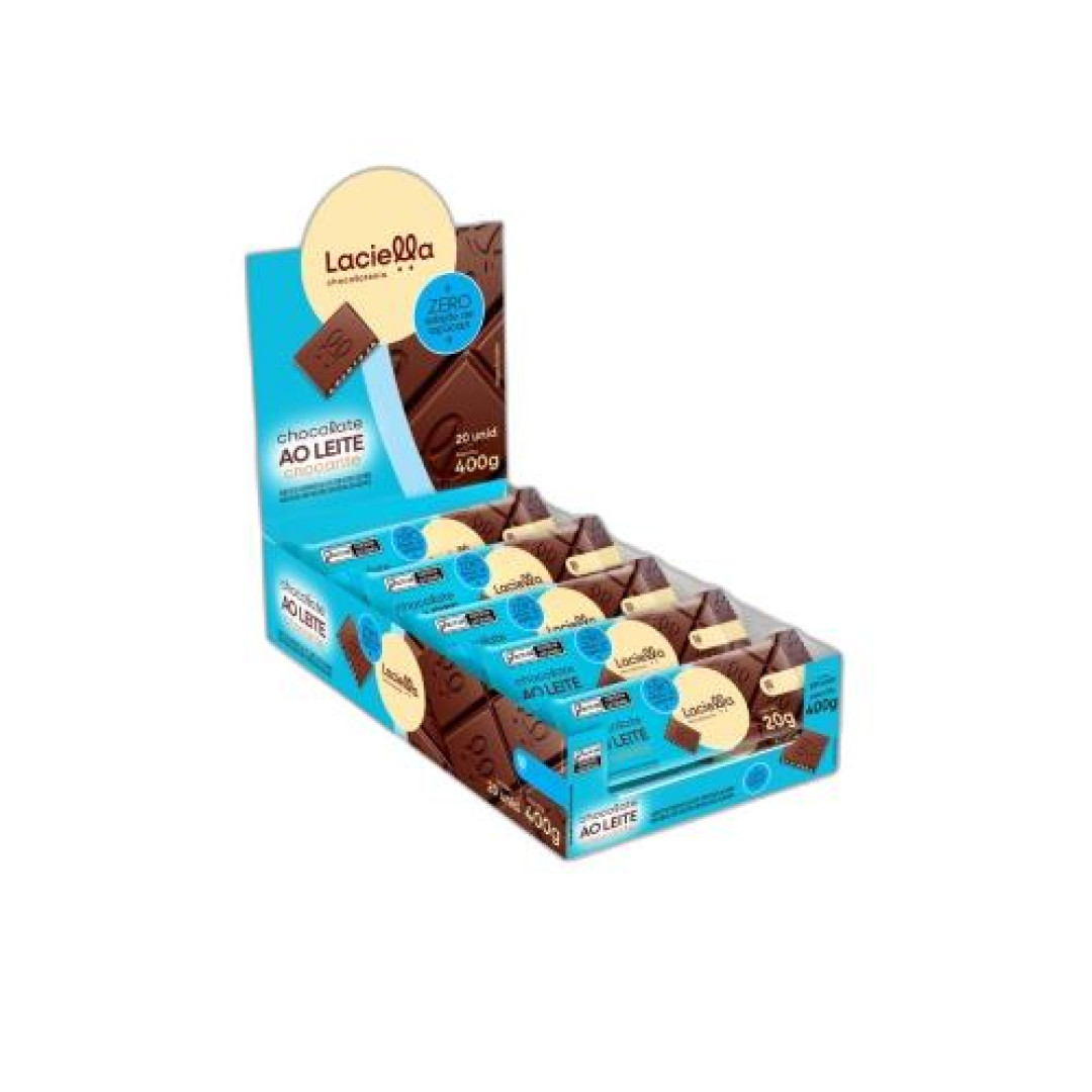 Detalhes do produto Choc Laciella Zero Acuc 20X20Gr Dum Dum Ao Leite Crocan