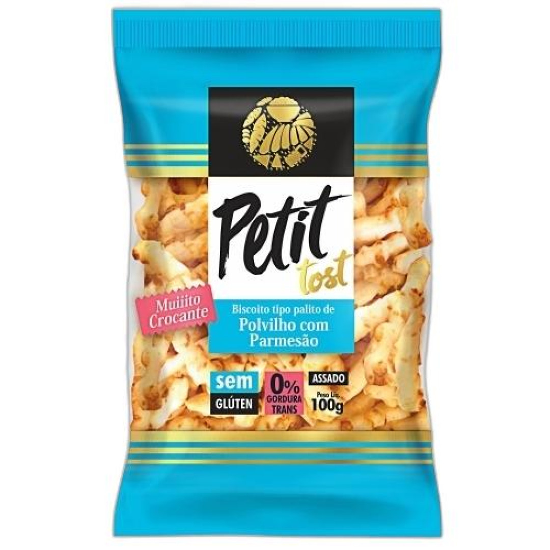 Detalhes do produto Bisc Polvilho Palito Pc 100Gr Petit Tost Parmesao