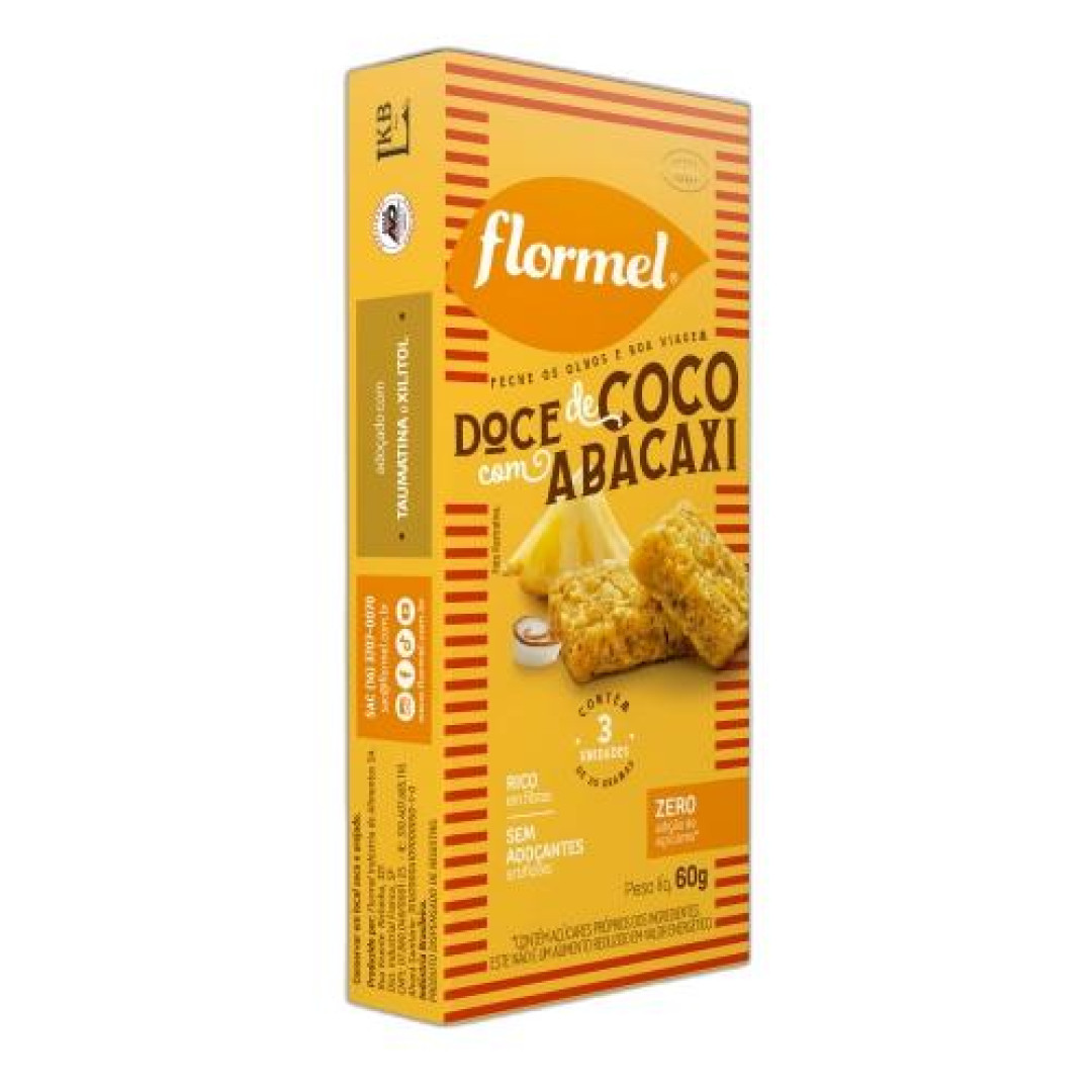 Detalhes do produto Doce Zero Dp 03X20Gr Flormel Abacaxi.coco