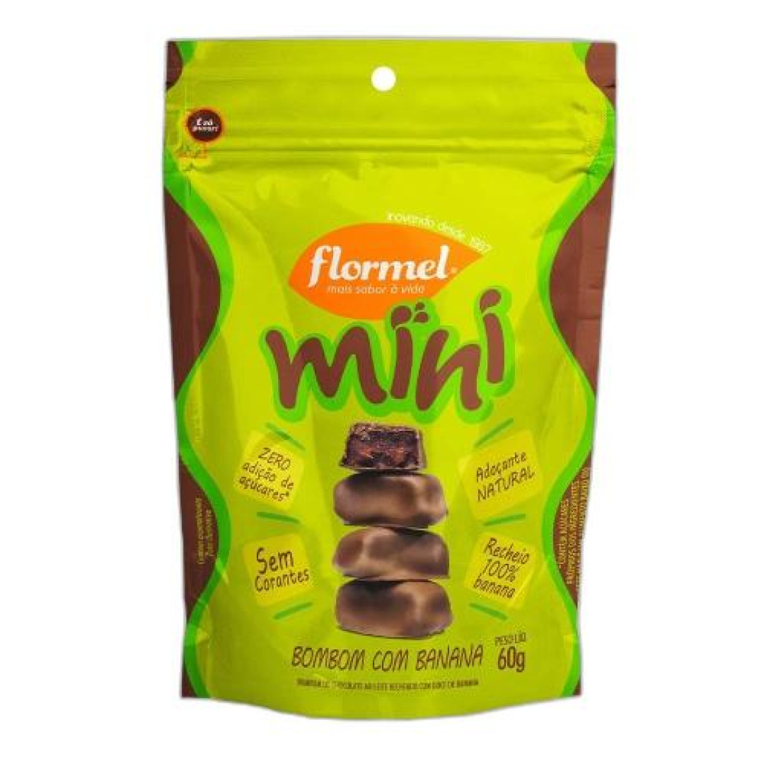 Detalhes do produto Bombom Mini Zero 60Gr Flormel Banana