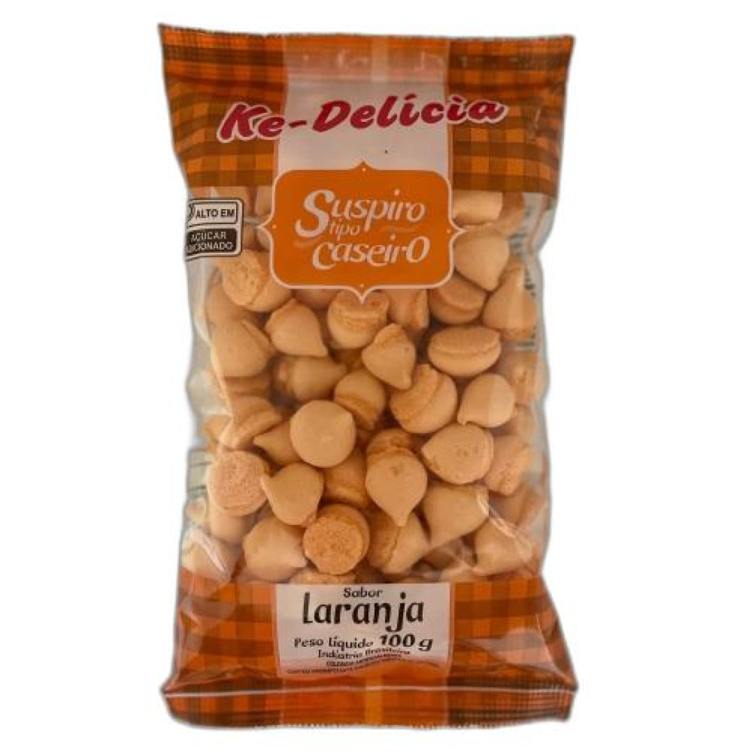 Detalhes do produto Suspiro Ke-Delicia Caseiro 100Gr Kaxuxa Laranja
