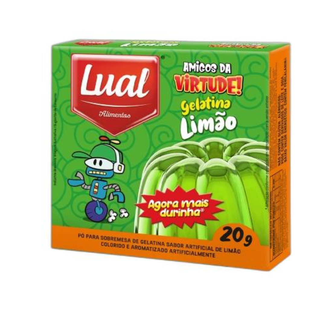 Detalhes do produto Gelatina Po 20Gr Lual Limao