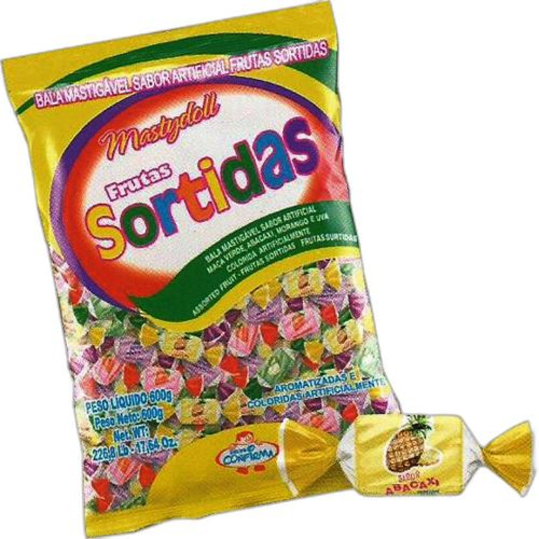 Detalhes do produto Bala Mast Mastydoll Pc 600Gr Confirma Frutas Sort