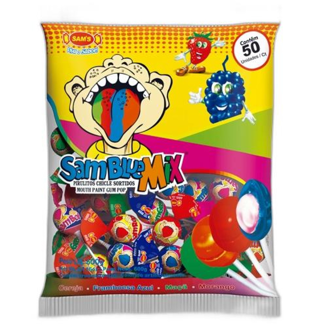 Detalhes do produto Pirl Sam Blue Mix 50Un Sams Sortido