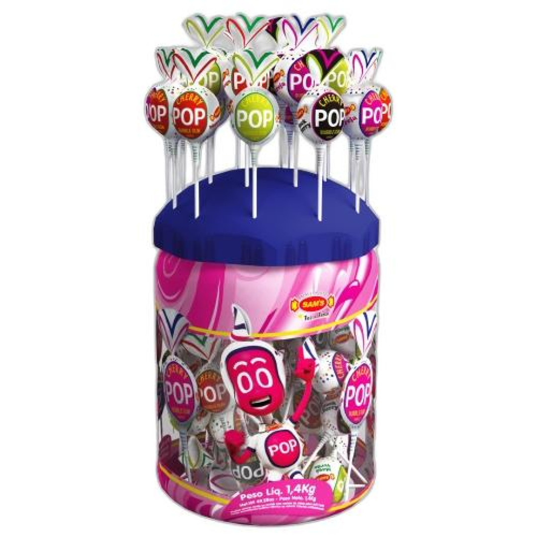 Detalhes do produto Pirl Cherry Pop Expositor 100Un Sams Sortido
