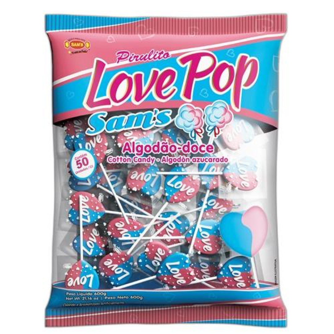 Detalhes do produto Pirl Love Pop 50Un Sams Algodao Doce