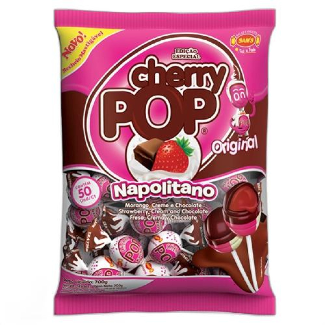 Detalhes do produto Pirl Mast Rech Cherry Pop 50Un Sams Napolitano
