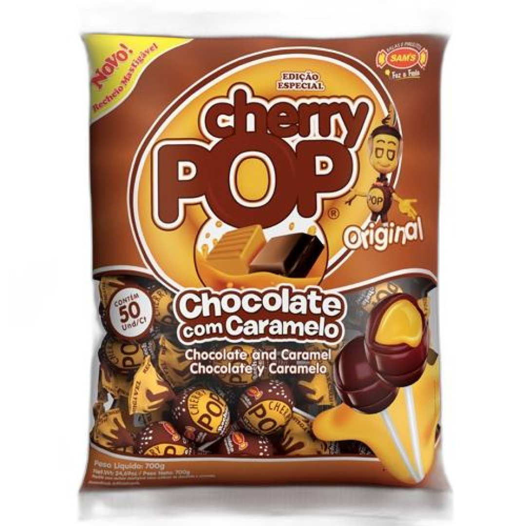 Detalhes do produto Pirl Mast Rech Cherry Pop 50Un Sams Caramelo.choc