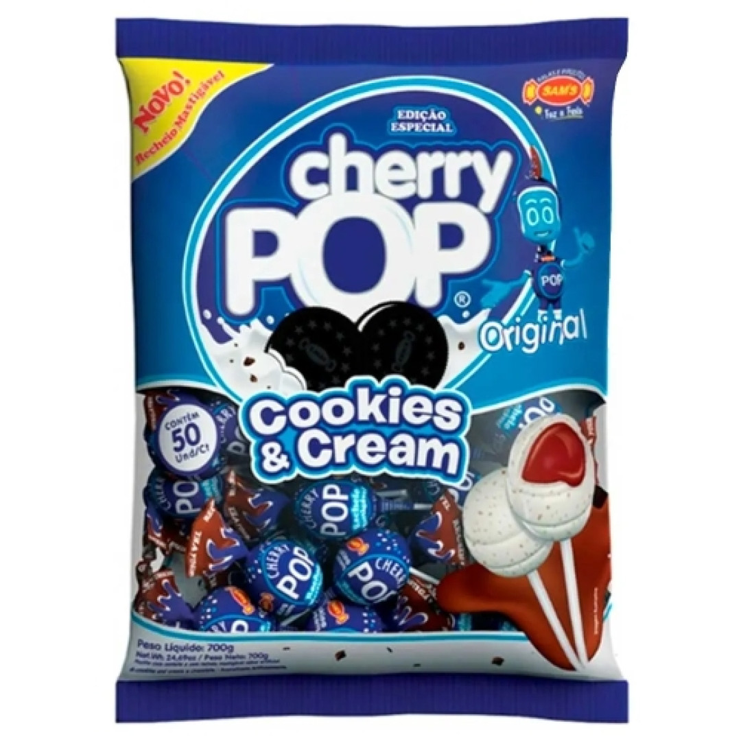 Detalhes do produto Pirl Mast Rech Cherry Pop 40Un Sams Cookies Cream