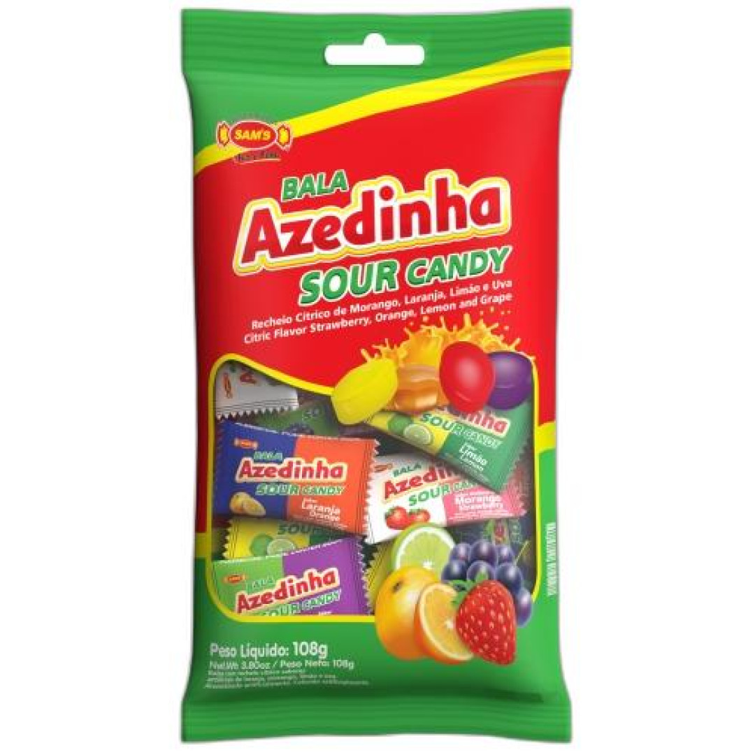 Detalhes do produto Bala Dura Azedinha Sour Candy 100Un Sams Sortido Azedo