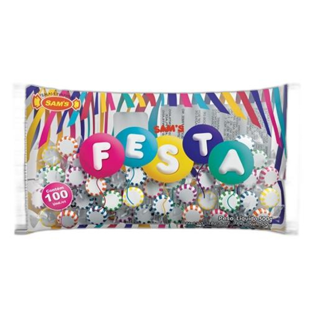 Detalhes do produto Bala Festa Pc 500Gr Sams Frutas