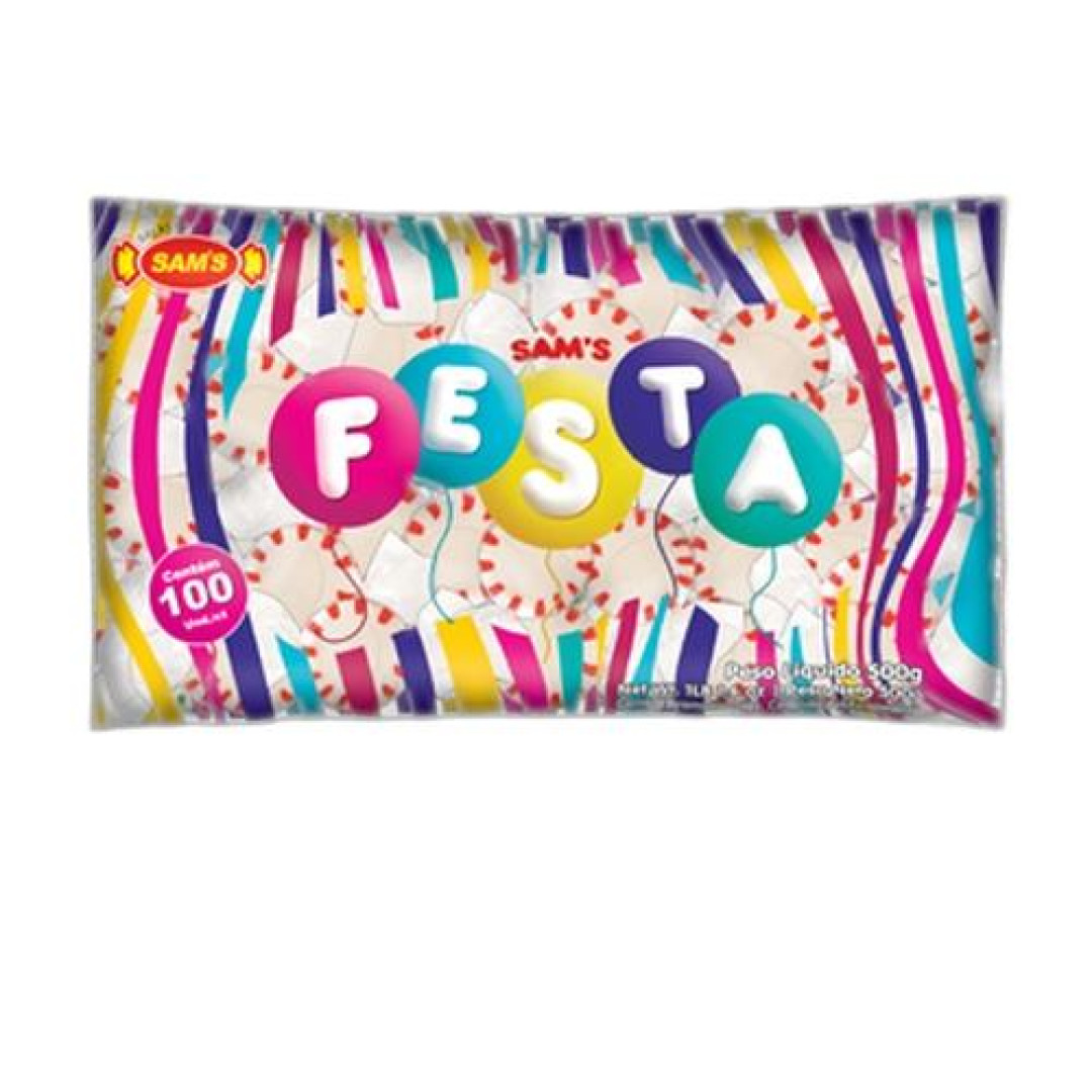 Detalhes do produto Bala Festa Pc 500Gr Sams Morango