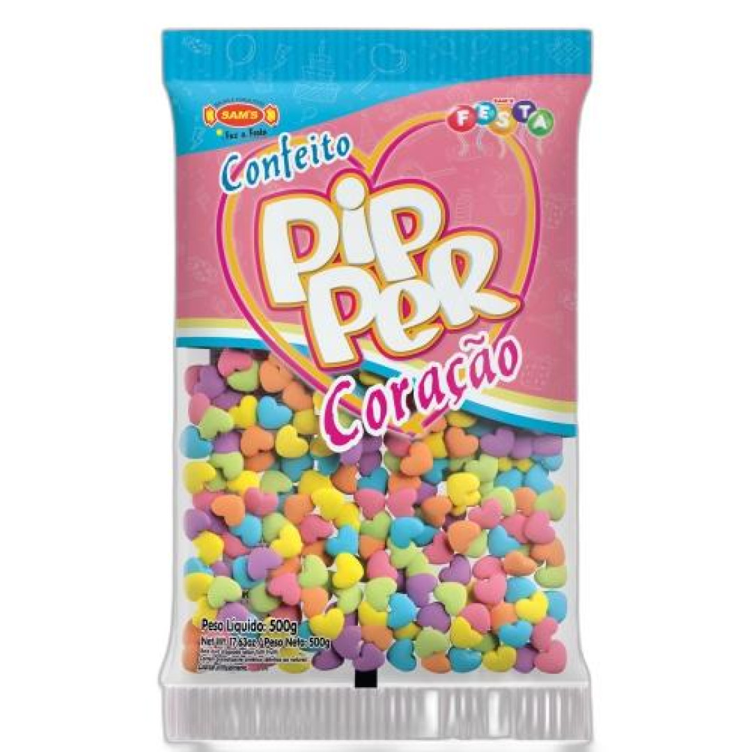 Detalhes do produto Confeito Pipper Festa 500Gr Sams Mix