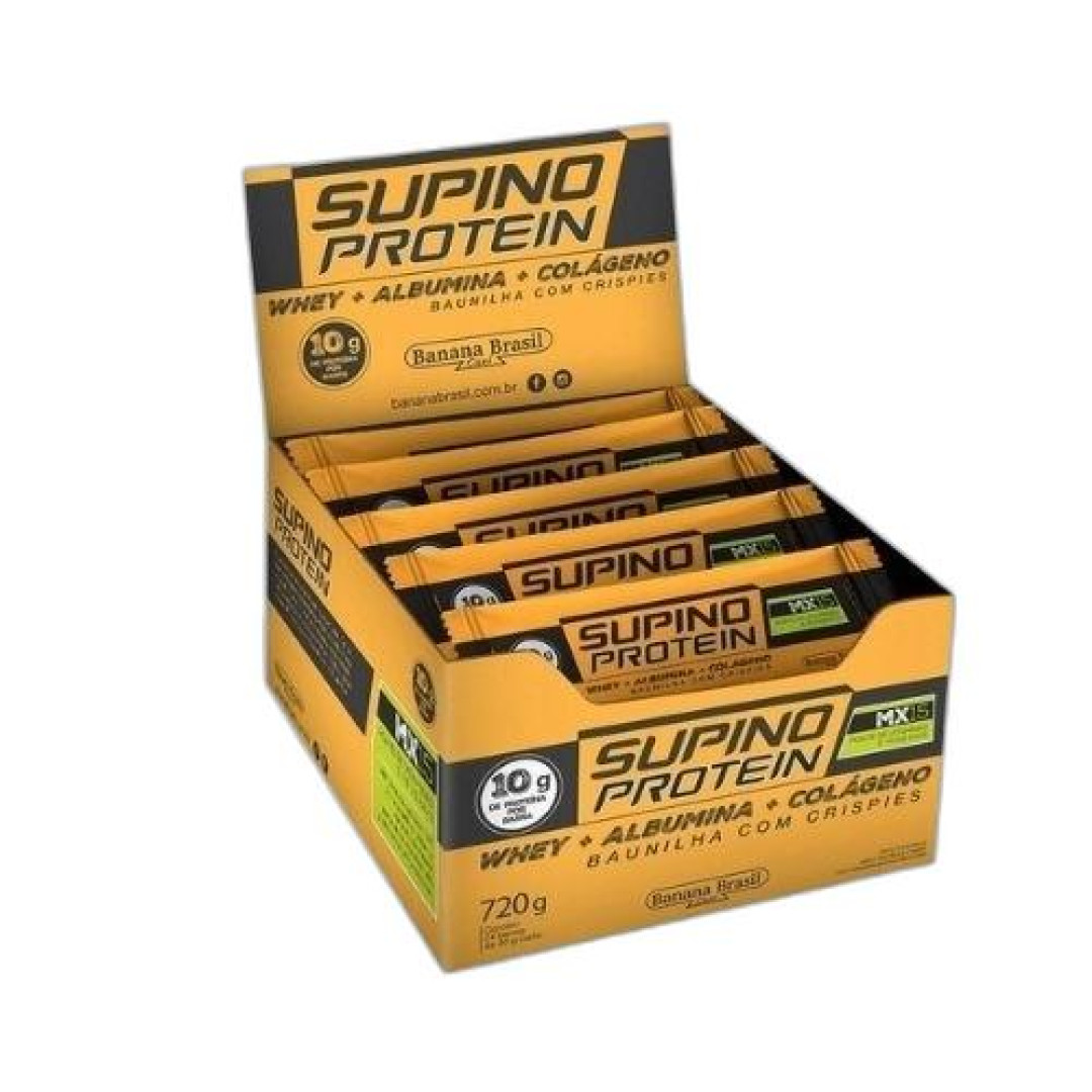Detalhes do produto Barra Cob Choc Protein Supino 30Gr Banan Baunilha Crispi