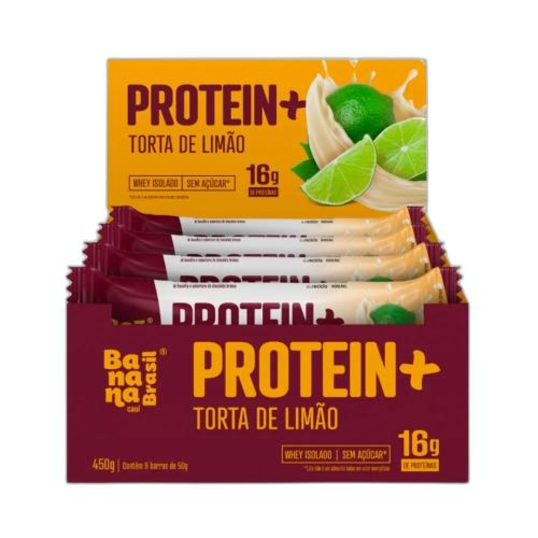 Detalhes do produto Barra Proteina 09 X 50G Banana Brasil Torta Limao