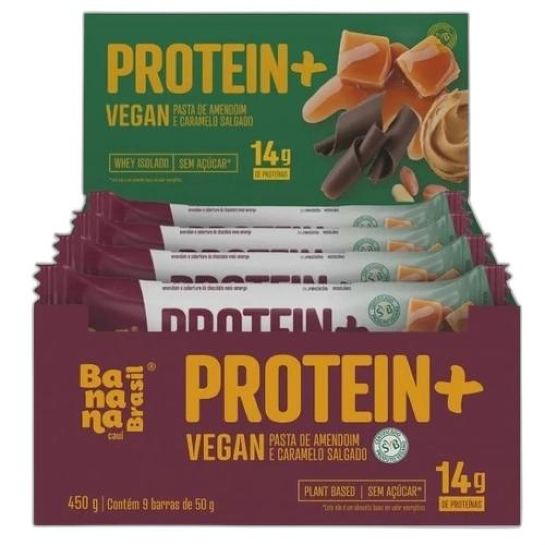 Detalhes do produto Barra Proteina Veg 09X50G Banana Brasil Pasta Amendoim