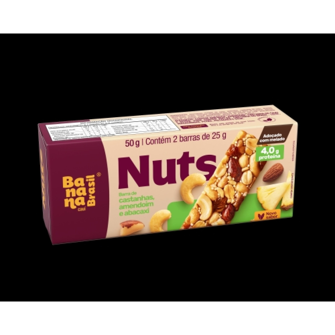 Detalhes do produto Barra De Castanhas Nuts 2X25Gr Banana B Amendoim.abacax