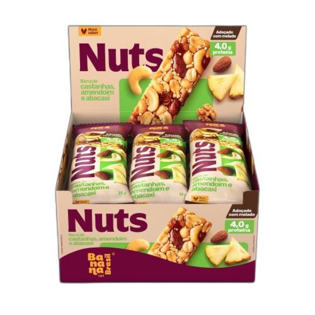 Detalhes do produto Barra De Castanhas Nuts 25Gr Banana B Amendoim.abacax