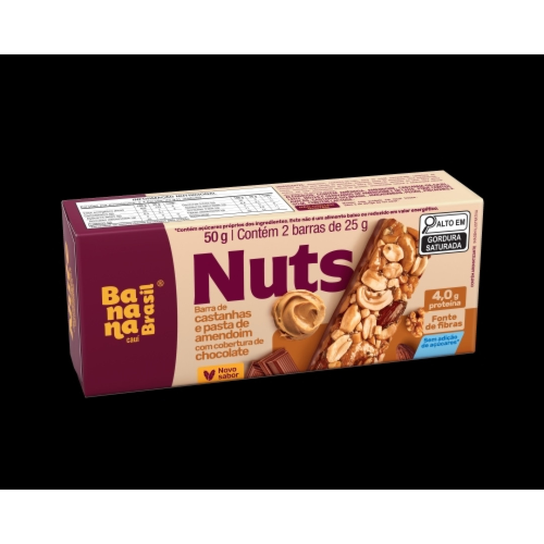 Detalhes do produto Barra De Castanhas Nuts 2X25Gr Banana B Pasta Amendoim