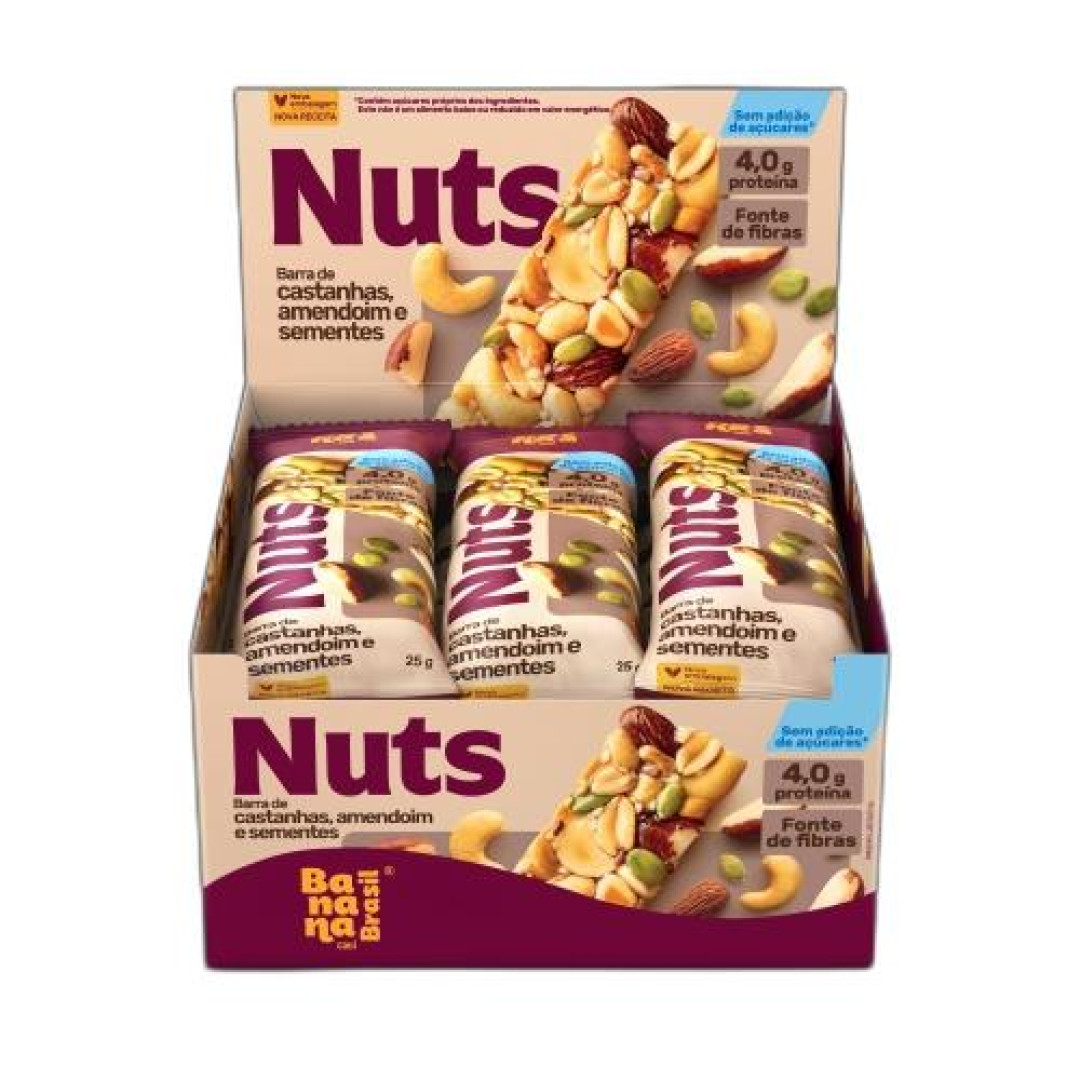 Detalhes do produto Barra De Castanhas Nuts 25Gr Banana B Amendoim.sement