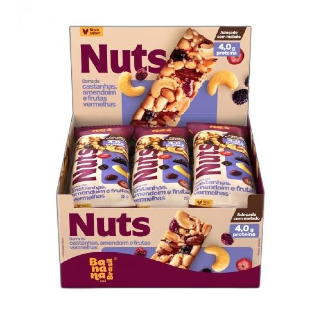 Detalhes do produto Barra De Castanhas Nuts 12X25Gr Banana B Amend.fr Verm