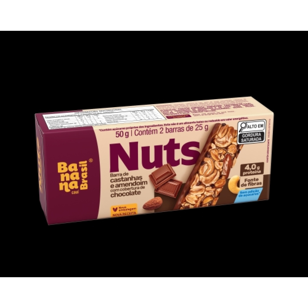 Detalhes do produto Barra De Castanhas Nuts 2X25Gr Banana B Amendoim.choc