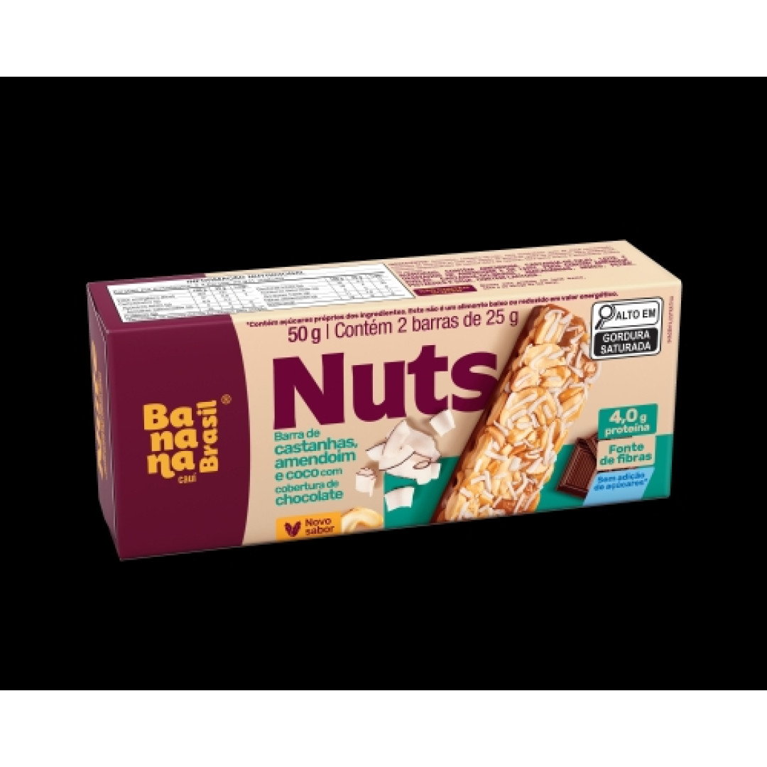 Detalhes do produto Barra De Castanhas Nuts 2X25Gr Banana B Amen.coco.choc