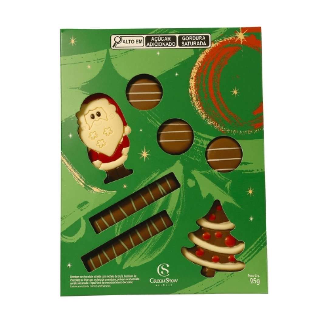 Detalhes do produto Cx De Bombons Feliz Natal 95Gr Cacau Sho Sortidos