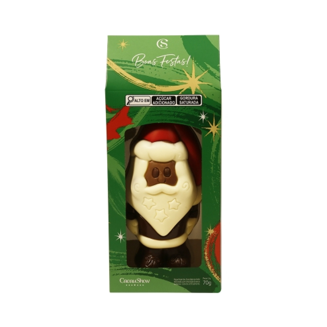 Detalhes do produto Choc Papai Noel 70Gr Cacau Show Ao Leite