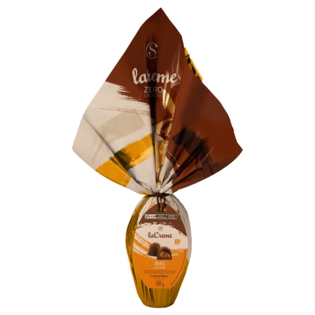 Detalhes do produto Ovo Pascoa Lacreme Zero Lactose 180Gr Ca Ao Leite