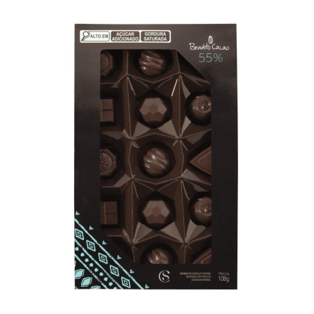 Detalhes do produto Cx De Bombons Bendito Mini 108Gr Cacau S Chocolate Inten