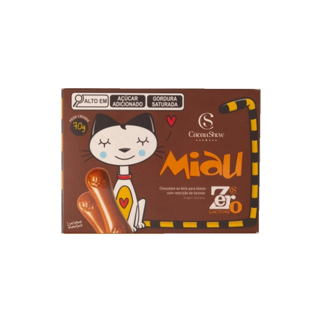 Detalhes do produto Tablete Miau 70Gr Cacau Show Zero Lactose