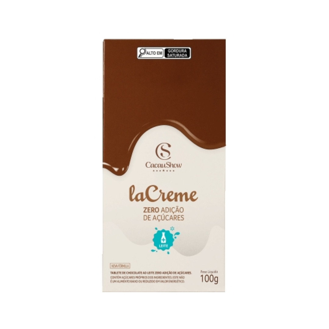 Detalhes do produto Choc Lacreme 100Gr Cacau Show Zero Acucar