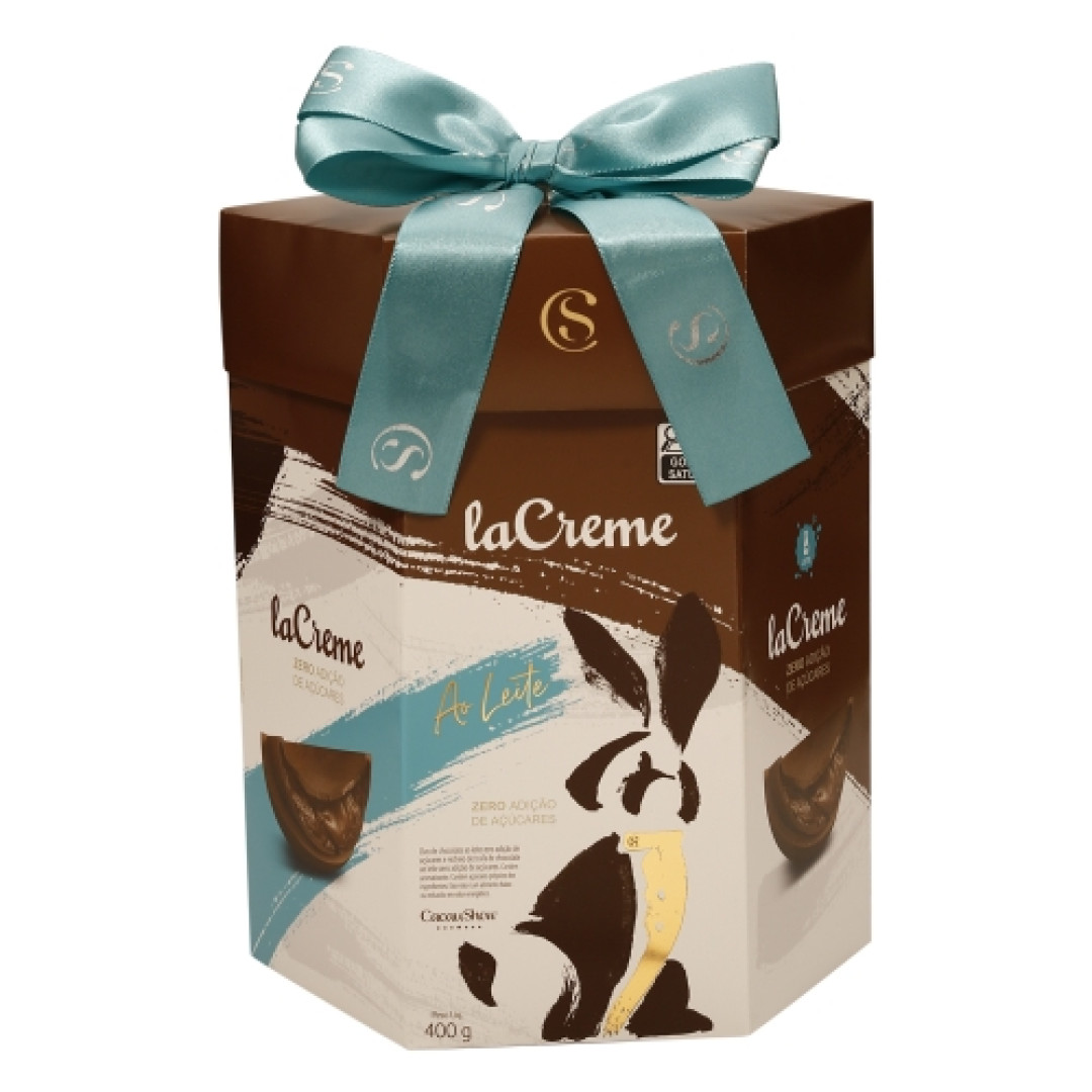 Detalhes do produto Ovo Rech Pascoa Lacreme Zero Acucar 400G Ao Leite