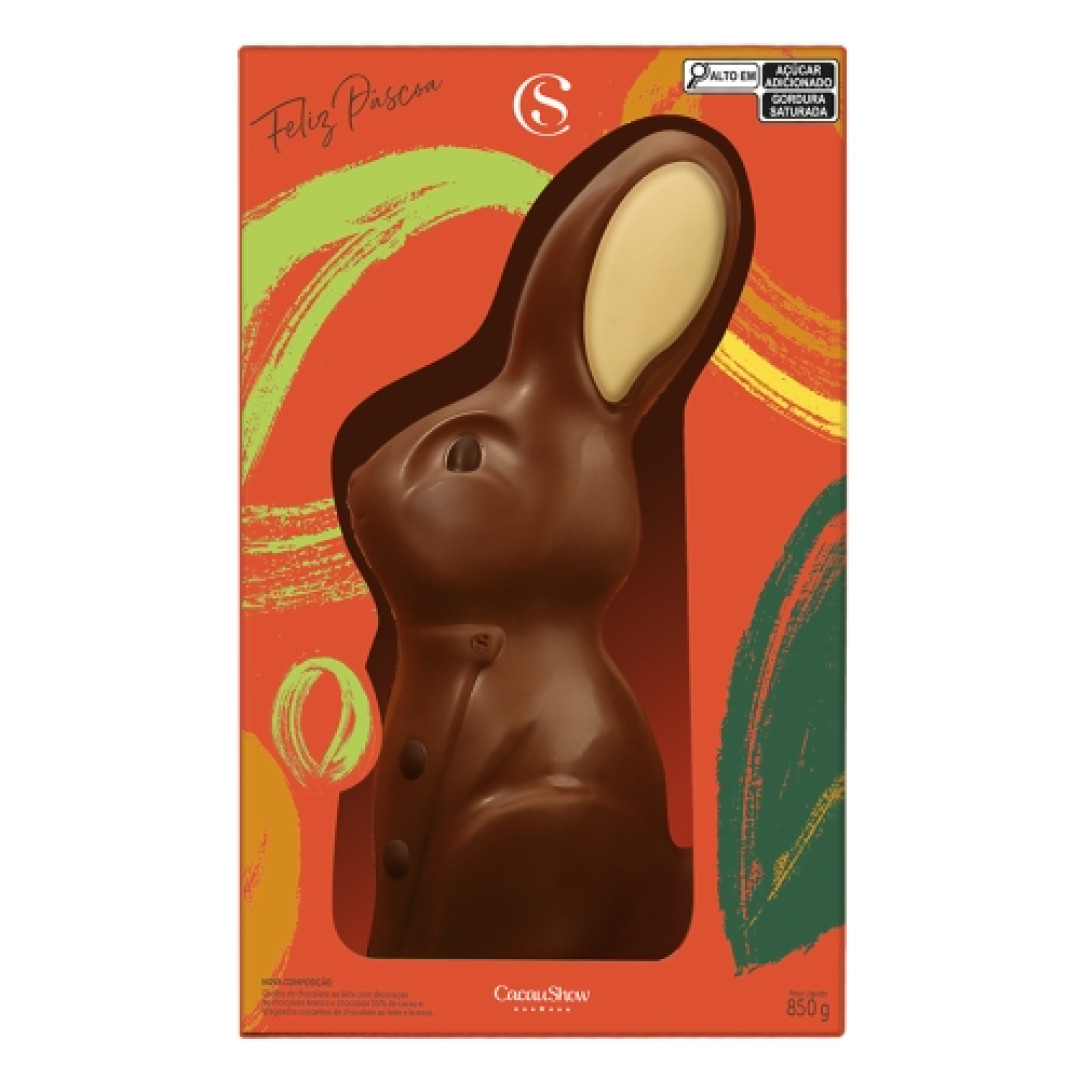 Detalhes do produto Choc Coelho 850Gr Cacau Show Ao Leite