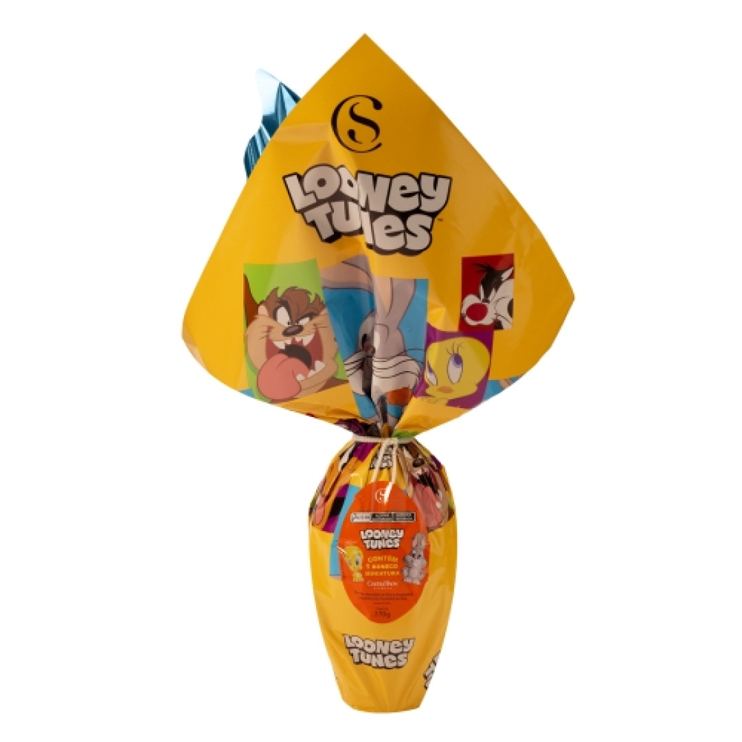 Detalhes do produto Ovo Pascoa Looney Tunes Gogos 170Gr Ao Leite